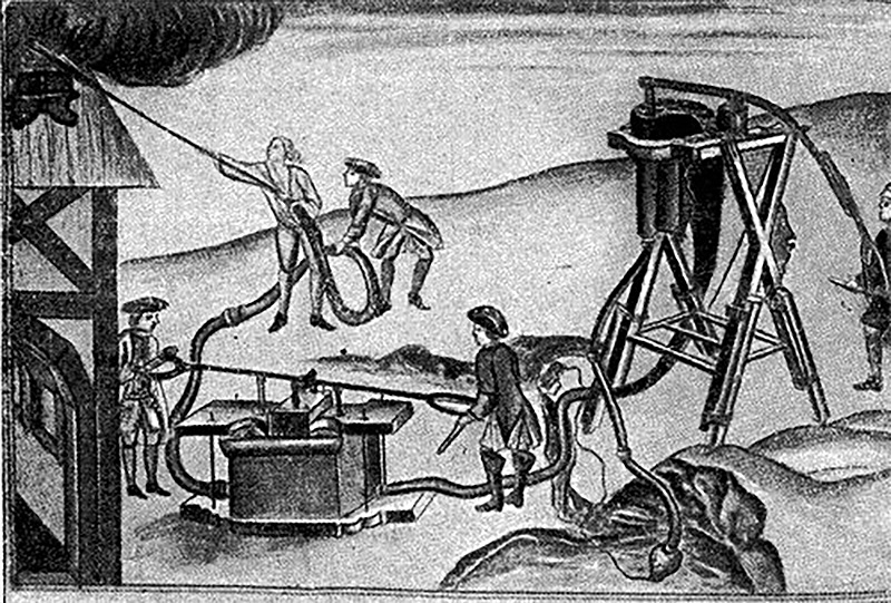 тушение пожара в старину